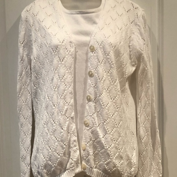 Stitches in Tme Sweaters - 2-pc White Sweater Set Size Small